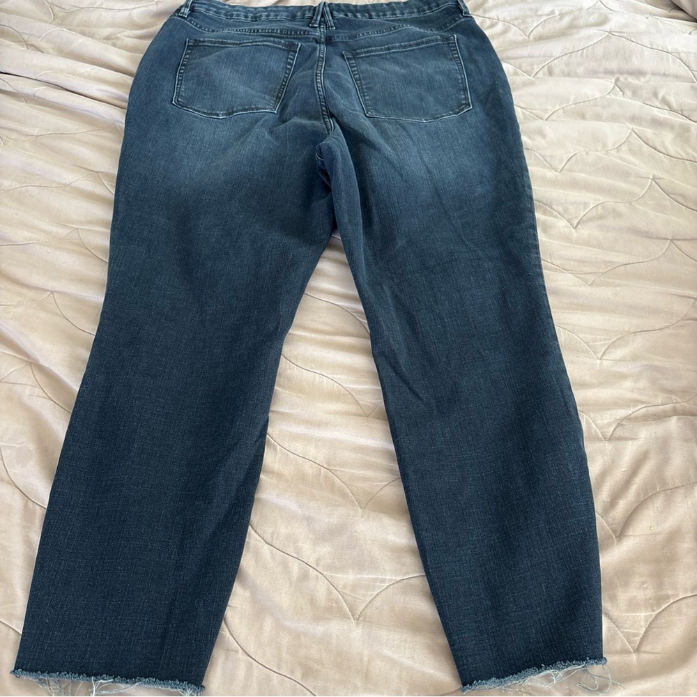 Good American Jeans Skinny Ankle Dark Wash Blue Stretch Denim size 18 - Picture 8 of 13
